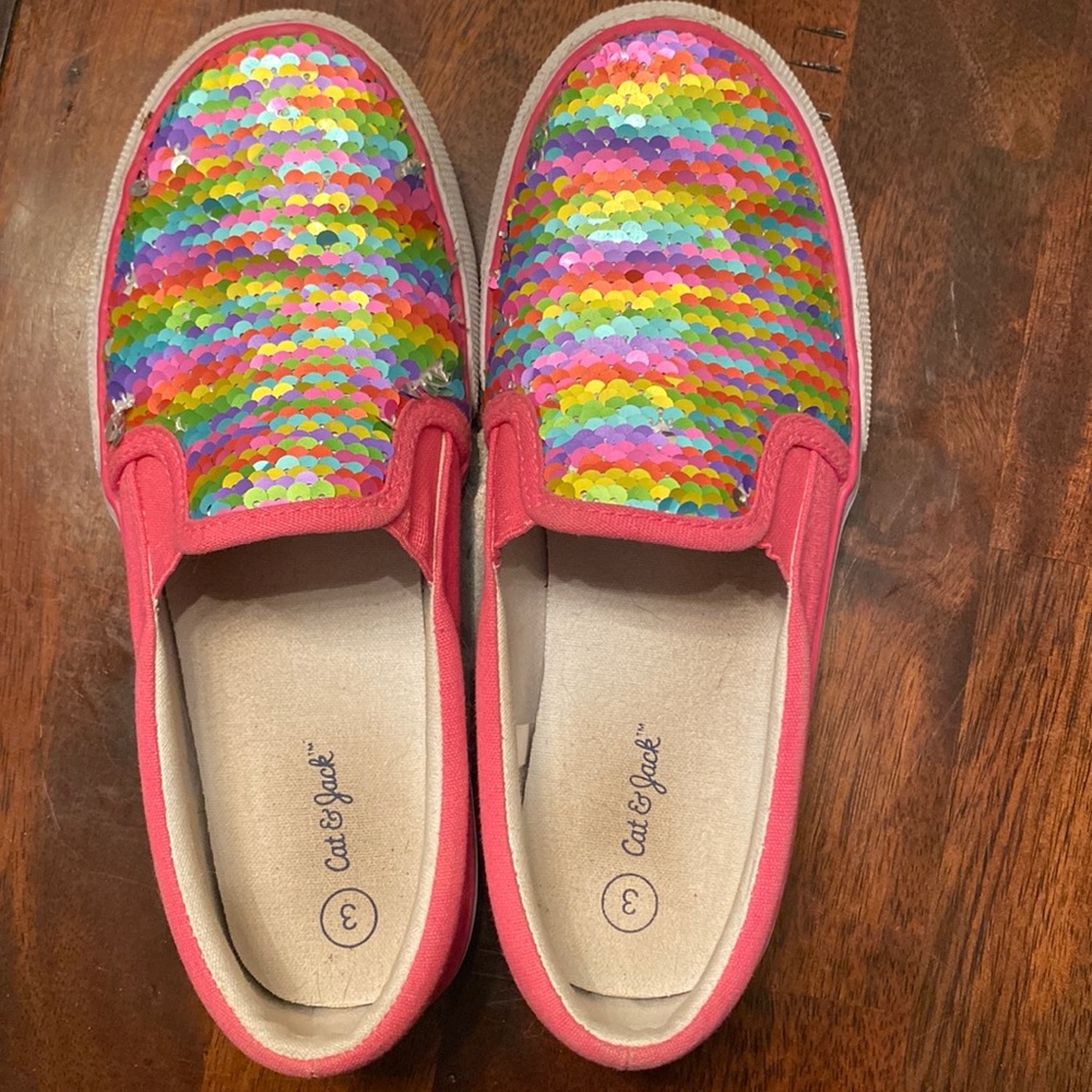 Cat and Jack sequin slip on